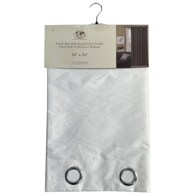 Curtain 54X84 Blkout Fu Silk White
