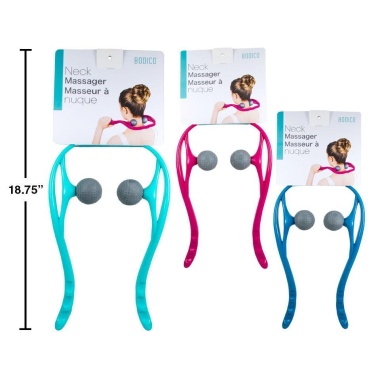Neck Massager, 3 col: turq./ magenta/mint green Bodico