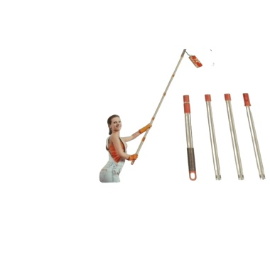 12 Squeegee & Microfiber Scrubber W/2 Pads 72inch Handle
