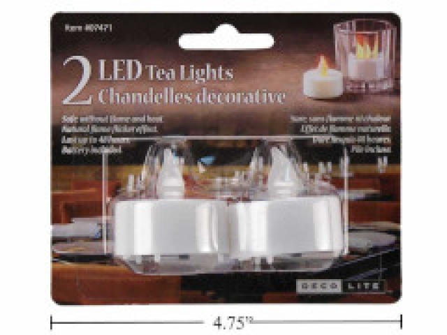 Tealight led flickering candles 2 pack
