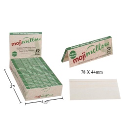 Rolling Papers 50pc Unbleached Booklet 78x44mm Moji Mellow