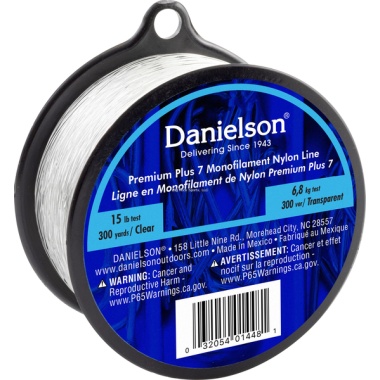 Nylon Line Clear 15 Lb Plus 7 Mono Danielson 418C-15