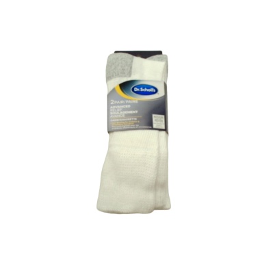 Socks Men's Diabetic 2pk. White Medium Dr. Scholl's