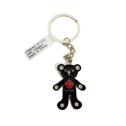 Keychain Black Pooh Studded Canada
