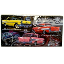 Metal Sign 9.5x19" 1957 Pontiac Chieftain"