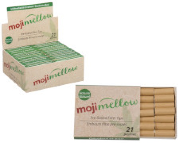 Moji Mellow 21-PC Filter Tips, Pre-Rolled, Printed Box, 20/DSP