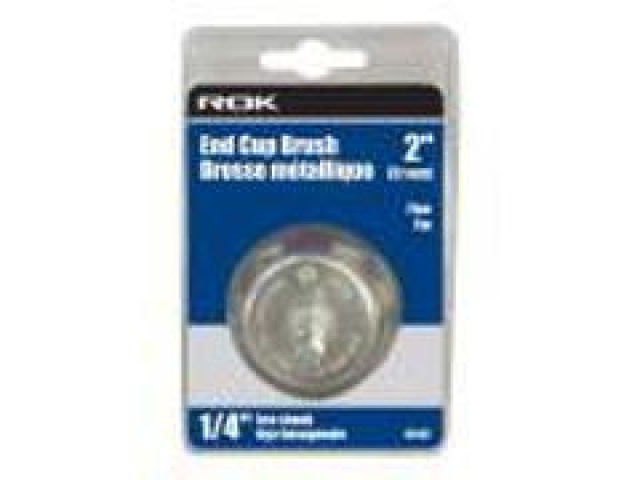 END CUP BRUSH 2INCH FINE 1/4INCH ROUND SHANK