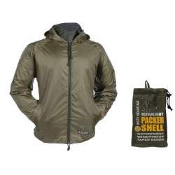 Men's ultralight packer shell army XXLarge
