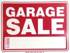 Sign 'Garage Sale' 16x12