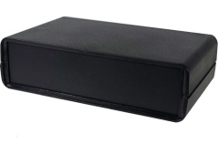 Black plastic enclosure project box 5.75 x 1.5 x 3.5 inches 145x42x90mm