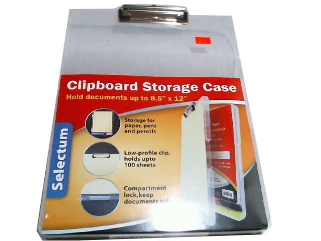Clipboard Storage Case 9x12 Translucent\