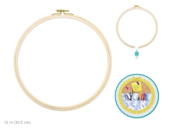 Needlecrafters: 12 Embroidery Hoop w/Brass Clamp