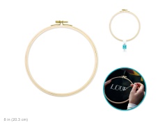 Needlecrafters: 8 Embroidery Hoop w/Brass Clamp
