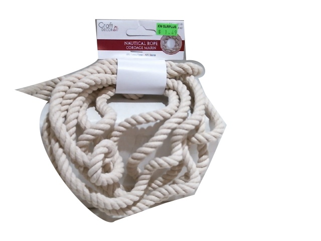 10mm.x3.8m. Nautical Cotton Rope