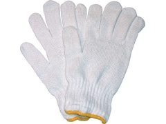 Gloves knitted cotton yellow (M)