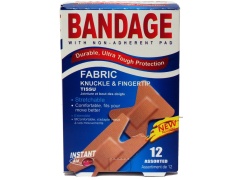 Bandage - fabric knuckle and fingertip Assorted 12 pc - instant aid