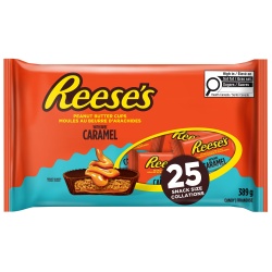 Reese's Peanut Butter Cups w/Caramel 25pk. Snack Size 389g.