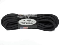 Rope 3/8x50' Black 1200lb.