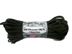 Rope Green Camo 100' 550 Paracord