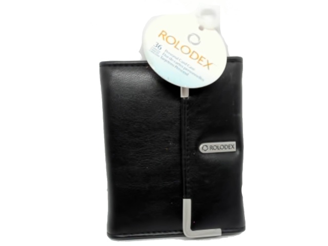 Personal Card Case Black Holds 36 Cards Snap Close Rolodex