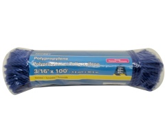 Polypropylene Rope 3/16 X 100' Blue Twisted 60lbs. (endcap)