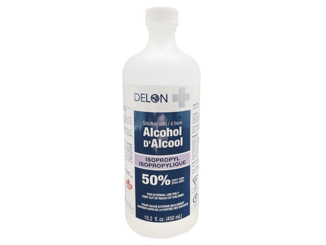 DELON 50% RUBBING ALCOHOL 450ML/12