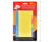 DIVIDER STICKY NOTES BOOKLET 60 SHEETS 10X15CM (6 COLOURS TAB) 75 GMS PAPER ( 5 13/16 x 3 13/16