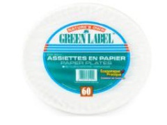 GREEN LABEL 6 PAPER PLATES 60/PACK