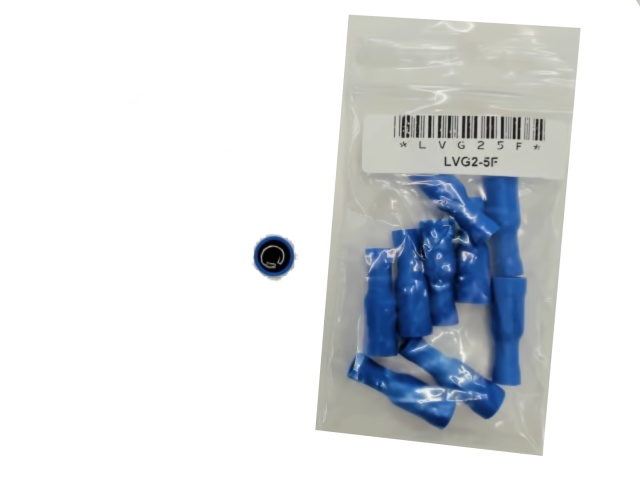Fully Insulated Female Bullet Stud Size (mm): 5 / 0.195-Blue bag of 10