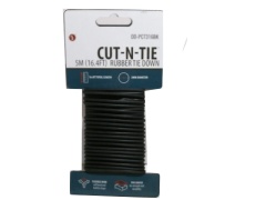 Tie Down Rubber 3mm X 16.4' Black Cut-n-tie