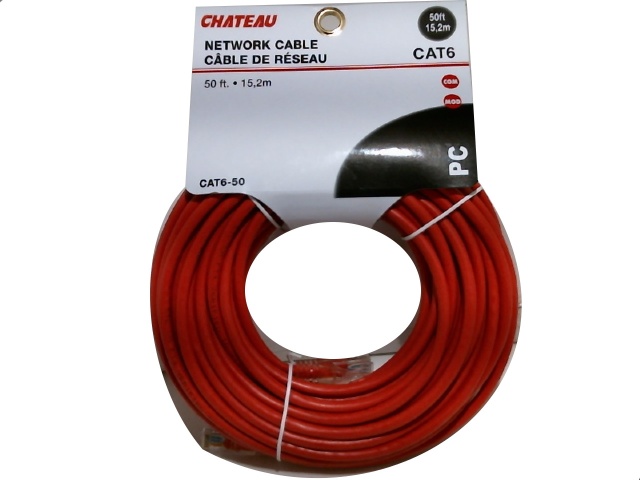 Cat 6 network cable 50 foot 15.2m Assorted colours and quality
