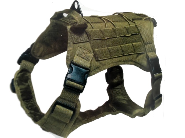 K-9 Tactical M.O.L.L.E. dog vest medium 4 quick buckles service dog patch included 15-30kg