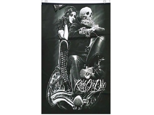 3\'x5\' flag Pirate Ride or Die Banner