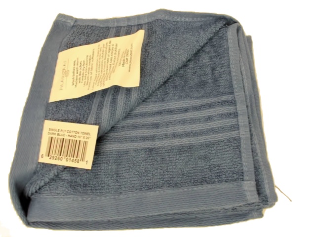 Cotton Hand Towel Dark Blue 16x26\