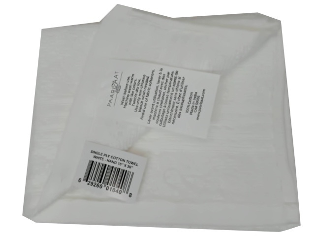Cotton Hand Towel White 16x26\