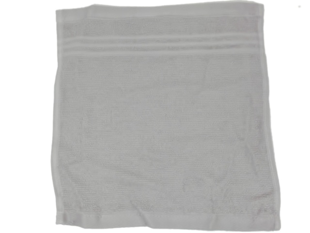 Cotton Wash Towel Silver 12x12\