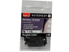 Drywall Screws #6 x 1-1/8 50pk. Interior Phosphate Coated Bulldog