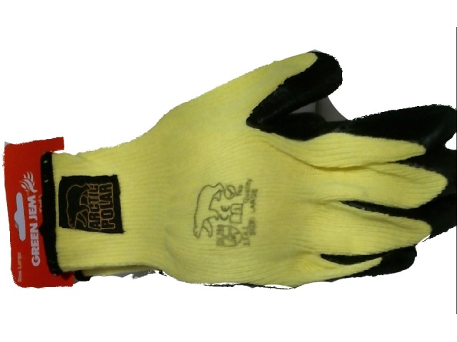 Gloves Latex/Acrylic Large High Vis. Yellow/Black Arctic Polar