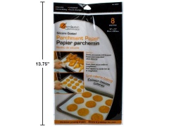 Luciano, 8-pc Parchment Paper, 15x 12,Silicone Coated,printed bag 
