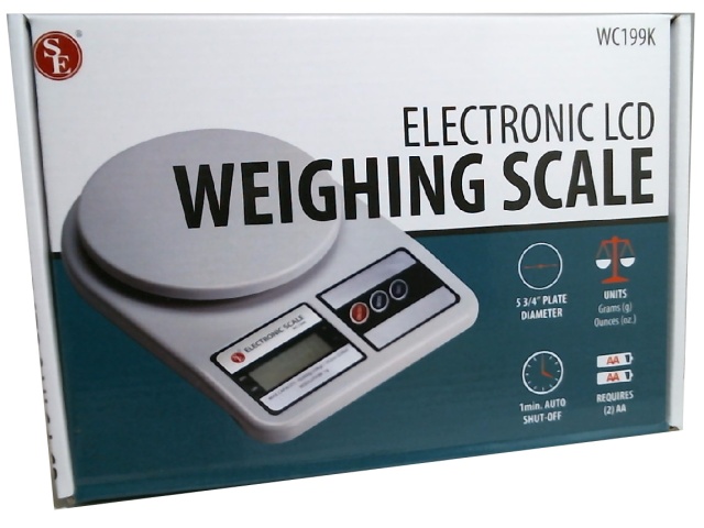 Kitchen Scale Electronic LCD 5-3/4 Plate Diameter\