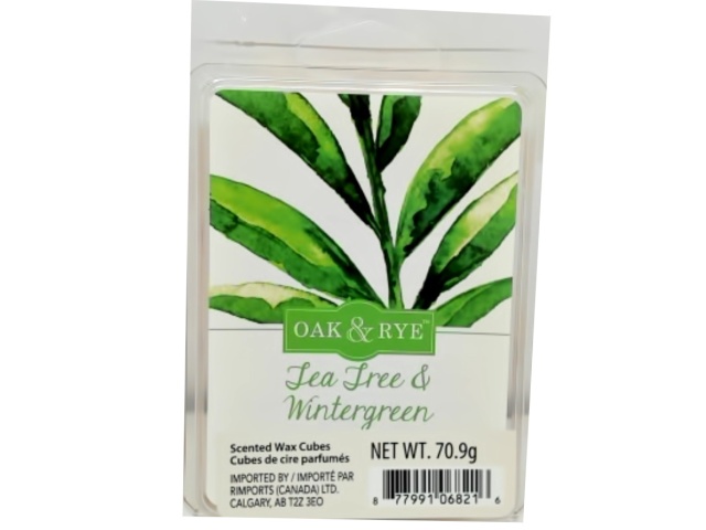 Wax Melts 2.5oz. Tea Tree & Wintergreen Oak & Rye