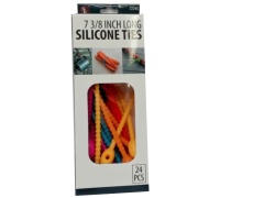 Silicone Ties 7-3/8 24pk. Ass't Colours (or $0.49ea)