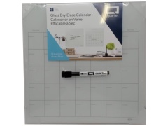 Glass Dry Erase Calendar 12 X 12