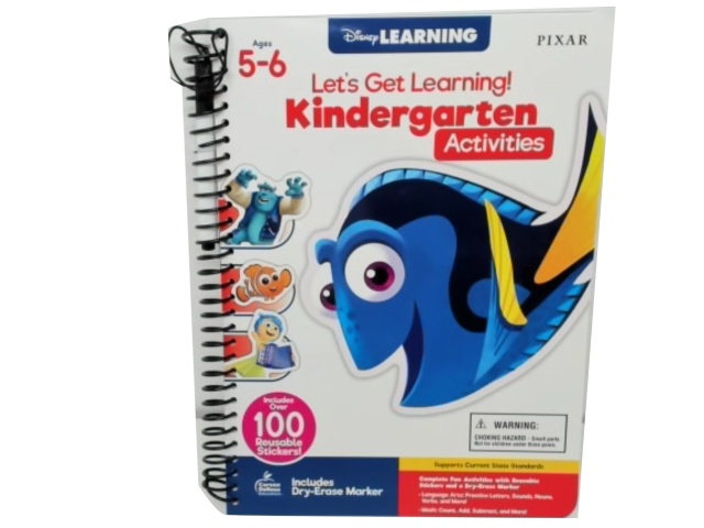 Let\'s Get Learning Kindergarten Activities Dry Erase W/marker Pixar