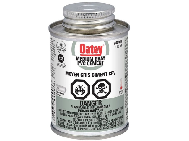 PVC cement grey 118ml with brush