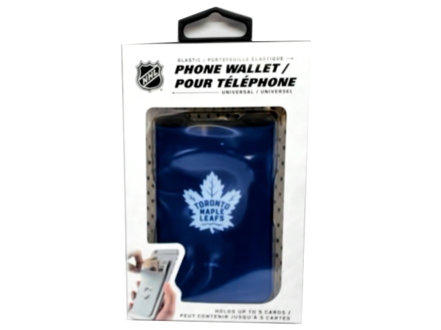 Elastic Phone Wallet Toronto Maple Leafs Adhesive Holds Up To 5 Cards