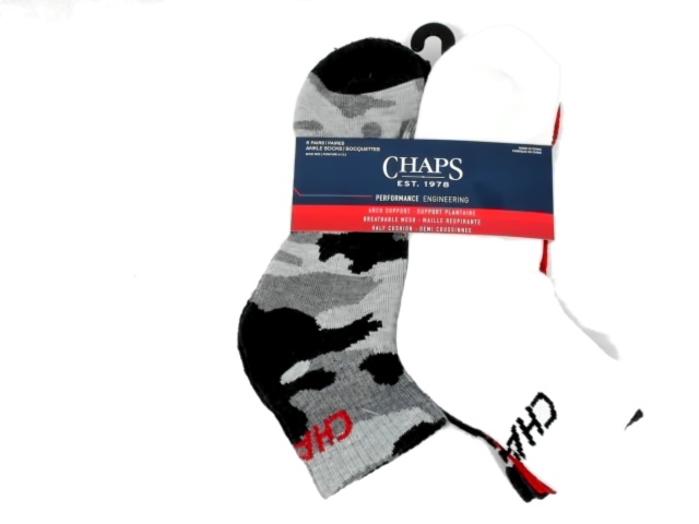 Socks Men\'s Ankle 6pk. Camo Arch Support Chaps (endcap)