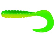 3 Curl Tail Grub Green/Yellow 10 per pack