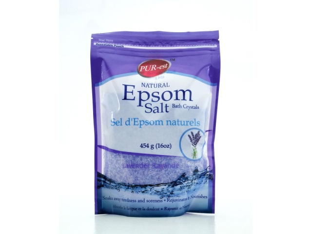 Purest Epsom Salt Bath Crystals Lavander 454gm