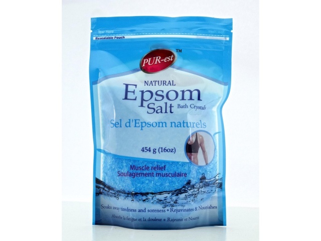Purest Epsom Salt Bath Crystals Muscle Relief 454gm